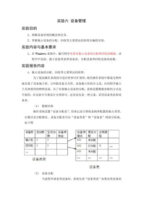 操作系统实验报告(DOC)