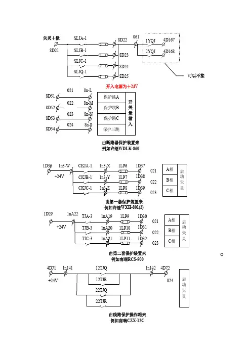 线路保护失灵启动回路分析(图)