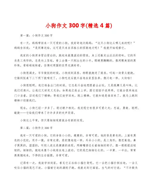 小狗作文300字(精选4篇)