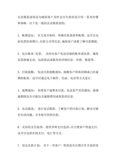 企业催款流程