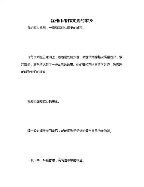 徐州中考作文我的家乡