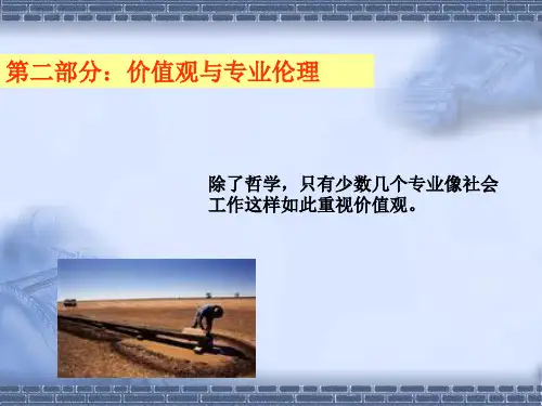 社会工作伦理课件02价值观与专业伦理