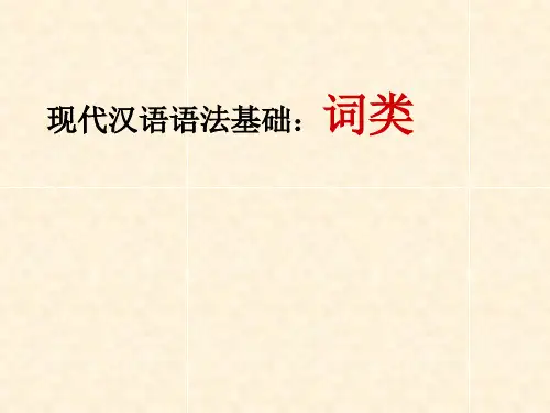 现代汉语语法词类 共31页PPT资料