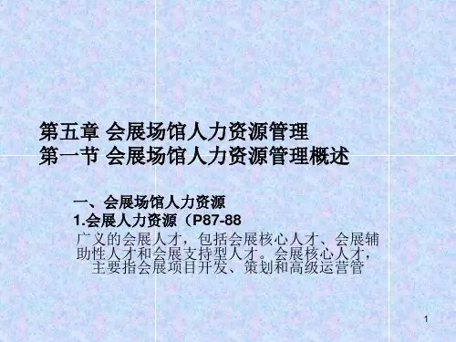会展场馆人力资源管理课件