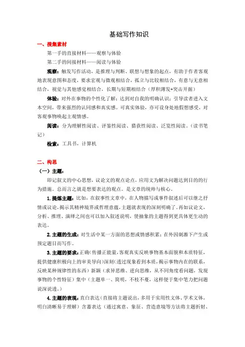 基础写作知识