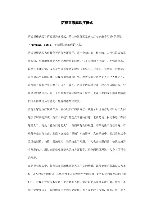 萨提亚家庭疗法