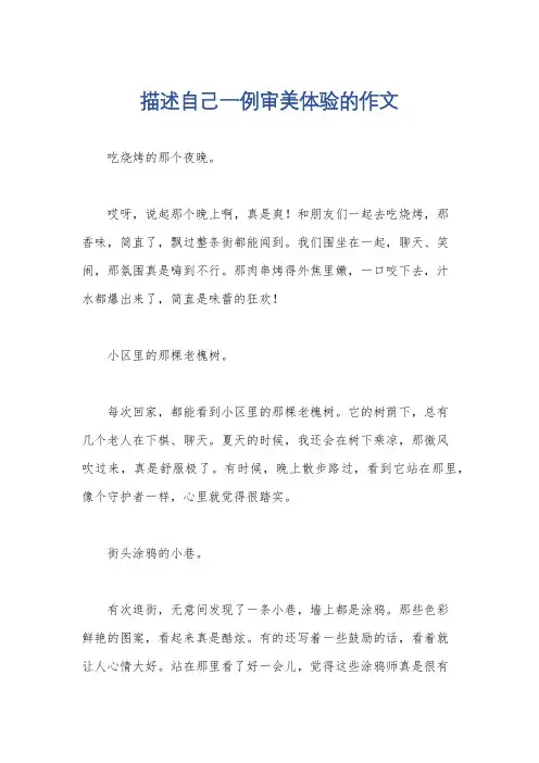 描述自己一例审美体验的作文