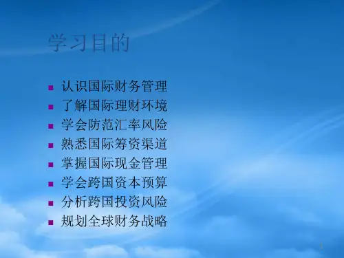 国际财务管理概览