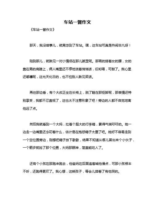 车站一瞥作文