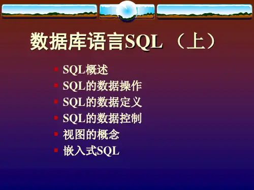 数据库语言SQL1111(上)