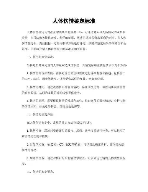 人体伤情鉴定标准