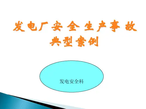 发电厂安全生产事故典型案例