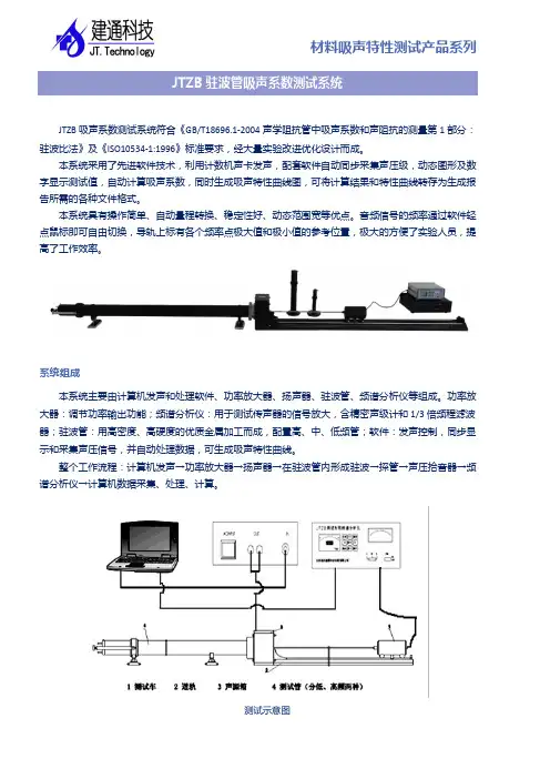 JTZB驻波管吸声系数测试系统