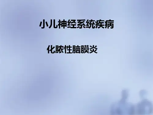 化脓性脑膜炎 PPT精品课件