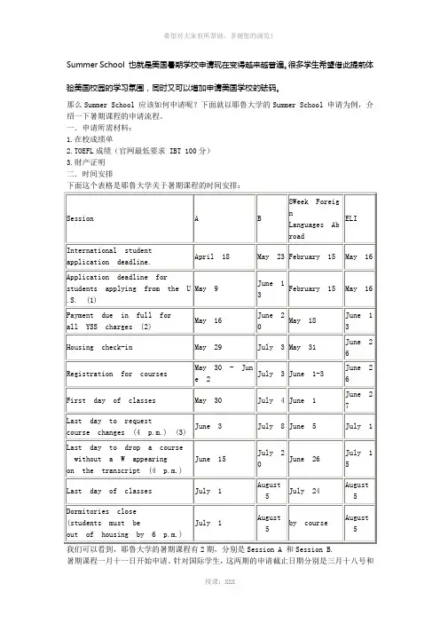 耶鲁大学Summer-School：暑期课程申请流程详解
