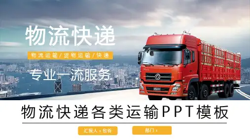 物流快递各类运输PPT模板