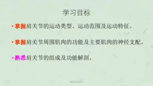 肩关节运动学课件