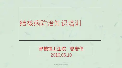 结核病防治知识培训课件