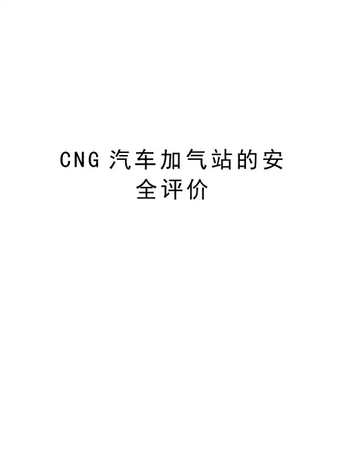 最新CNG汽车加气站的安全评价 汇总