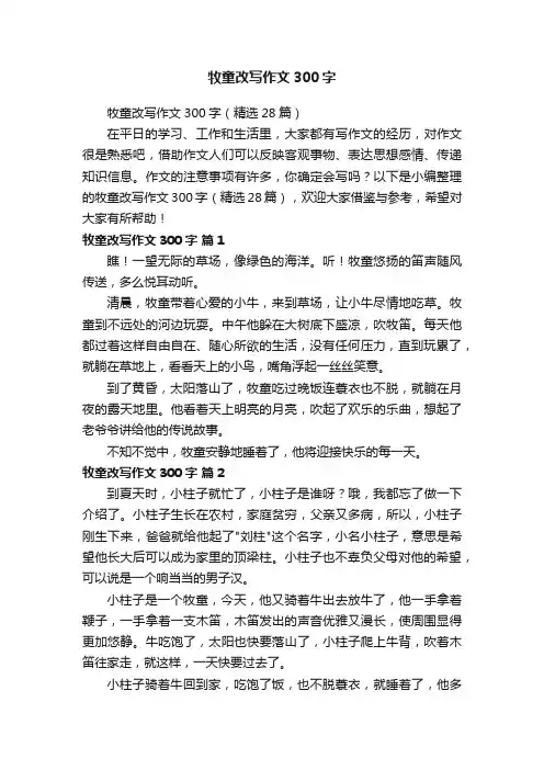牧童改写作文300字