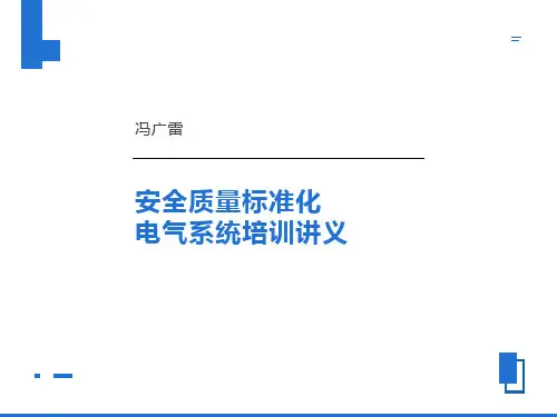 安全质量标准化电气讲义