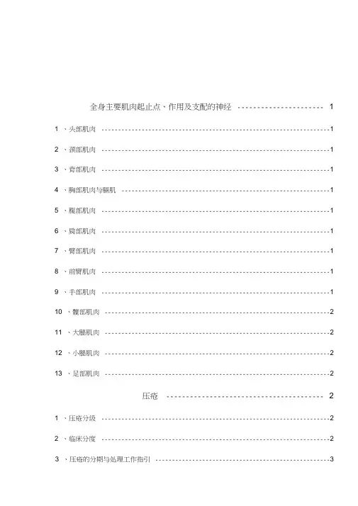 康复医学科评定量表大全