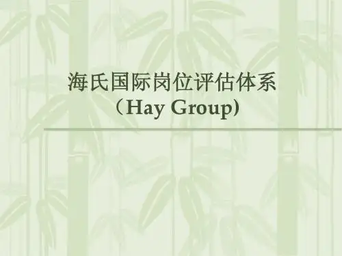 海氏国际岗位评估体系