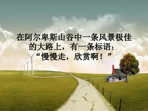 慢慢走,欣赏啊(作文)