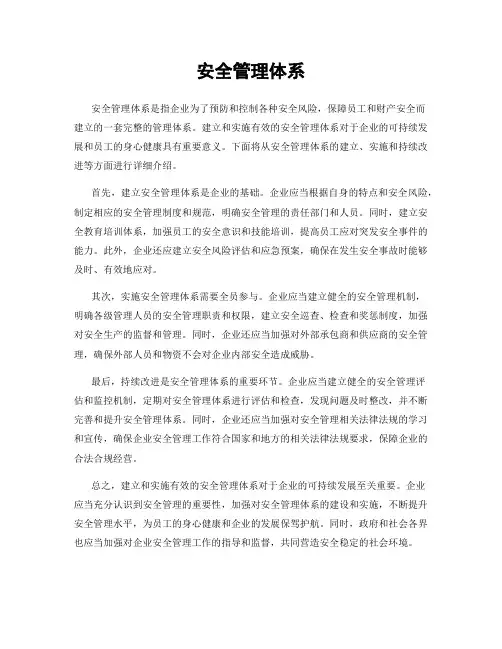 安全管理体系