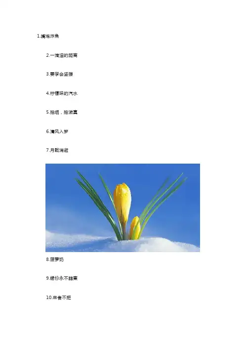 简单好听的微信名大全100个