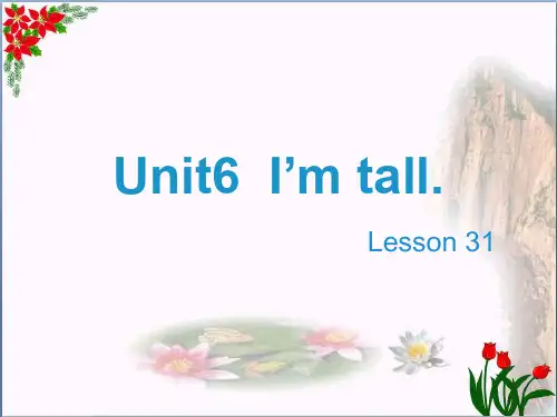 最新四年级英语上册 Unit 6 I’m tall(Lesson 31)教学 人教精通版优选教学课件