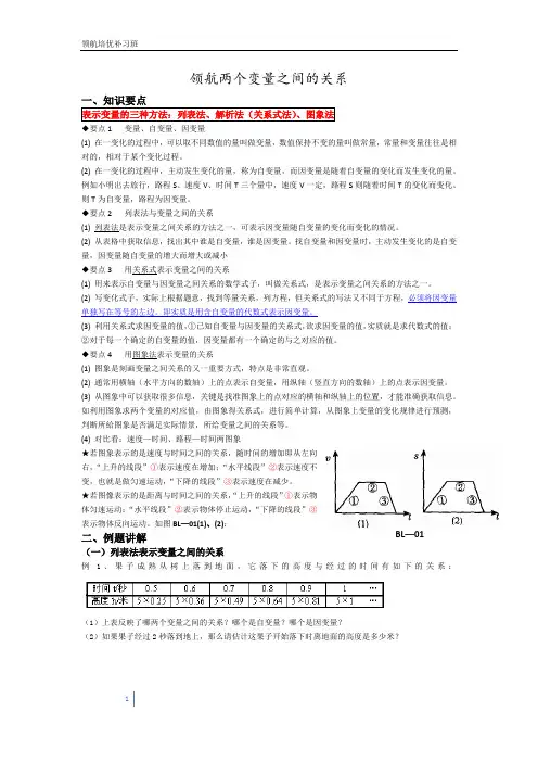 两个变量之间的关系(经典和完整版)(强力推荐)