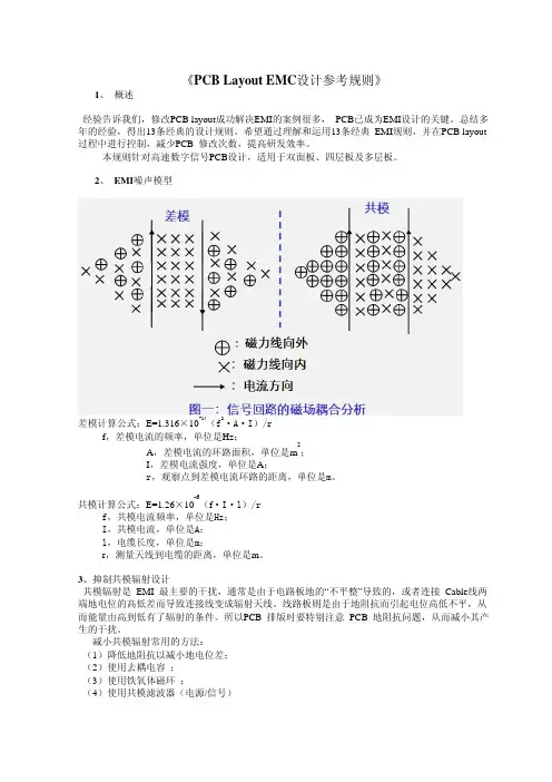 EMC十三条设计参考规则