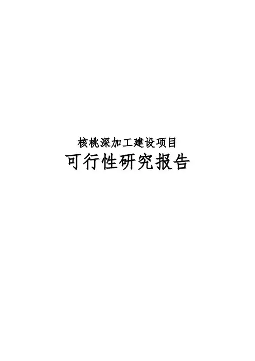 核桃深加工建设项目可行性实施报告