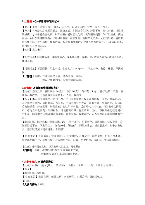儿科方剂