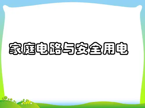 苏科版初中物理九下15.4《家庭电路与安全用电》课件3