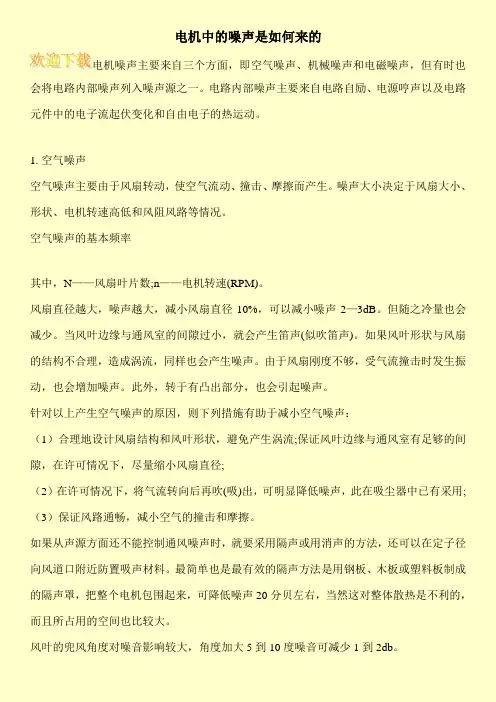 电机中的噪声是如何来的