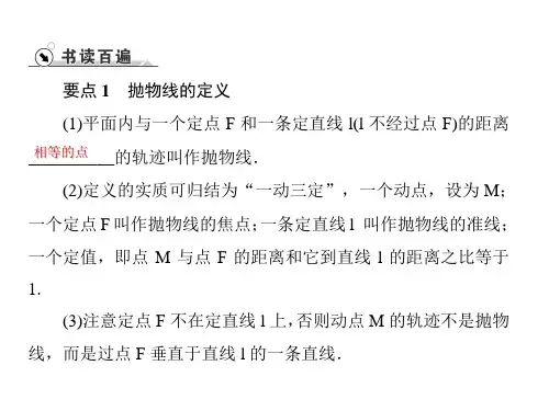人教版高二数学课件抛物线及其标准方程