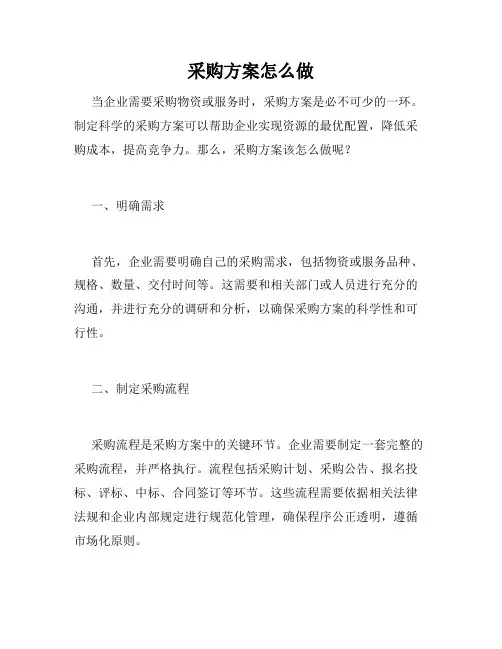 采购方案怎么做