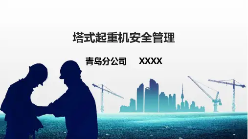 塔式起重机安全管理培训教材.pptx
