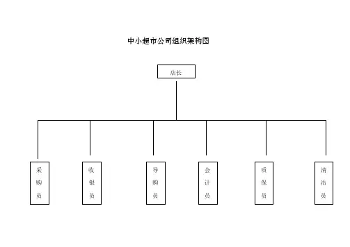 中小超市组织架构
