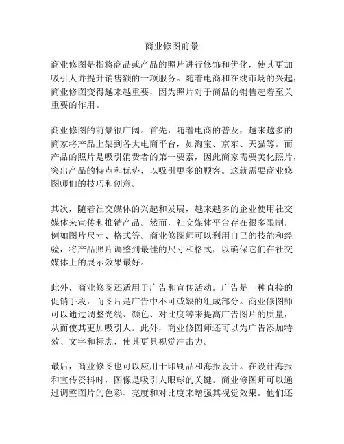 商业修图前景