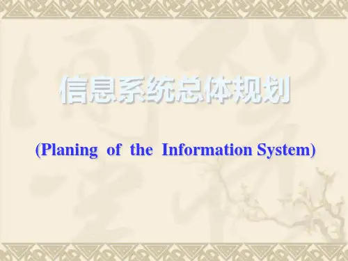 信息系统总体规划