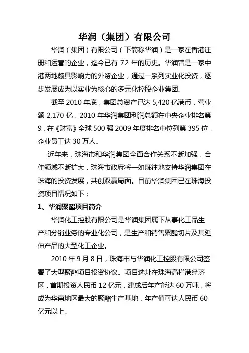 华润集团简介1