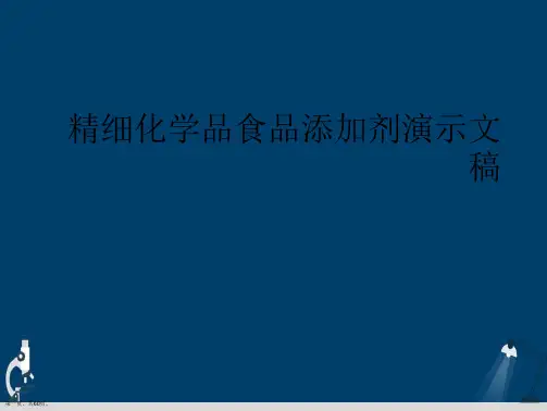 精细化学品食品添加剂演示文稿