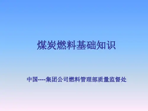 煤炭燃料基础知识PPT