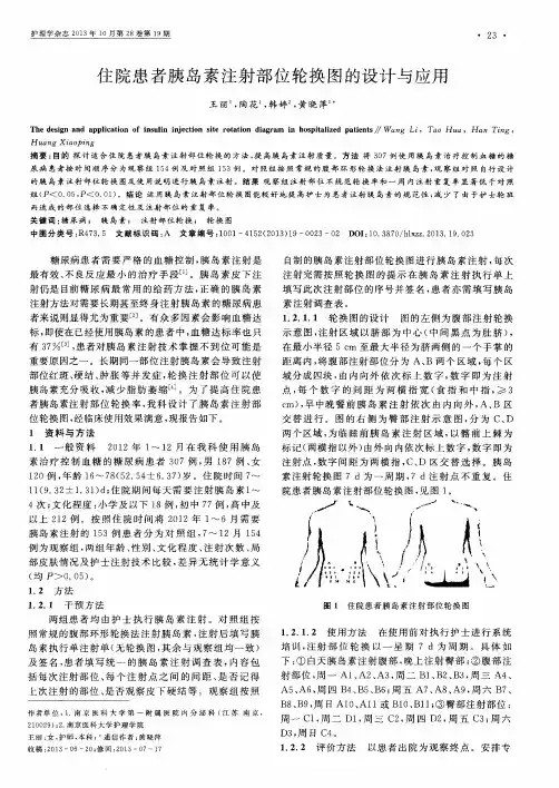 住院患者胰岛素注射部位轮换图的设计与应用