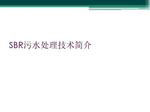 SBR污水处理技术简介