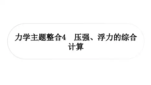 人教版中考物理复习力学主题整合4压强、浮力的综合计算课件