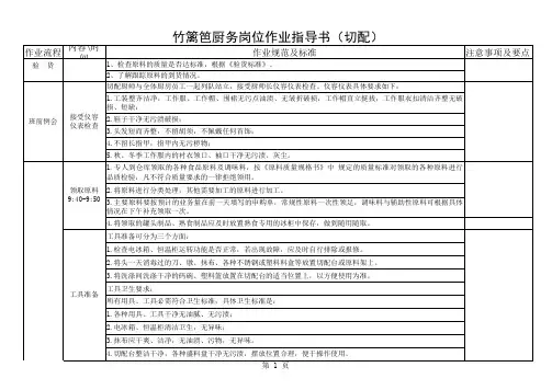餐饮企业厨房作业指导书之切配